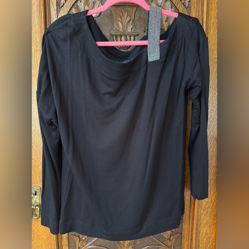 White House Black Market Black Long Sleeve Top